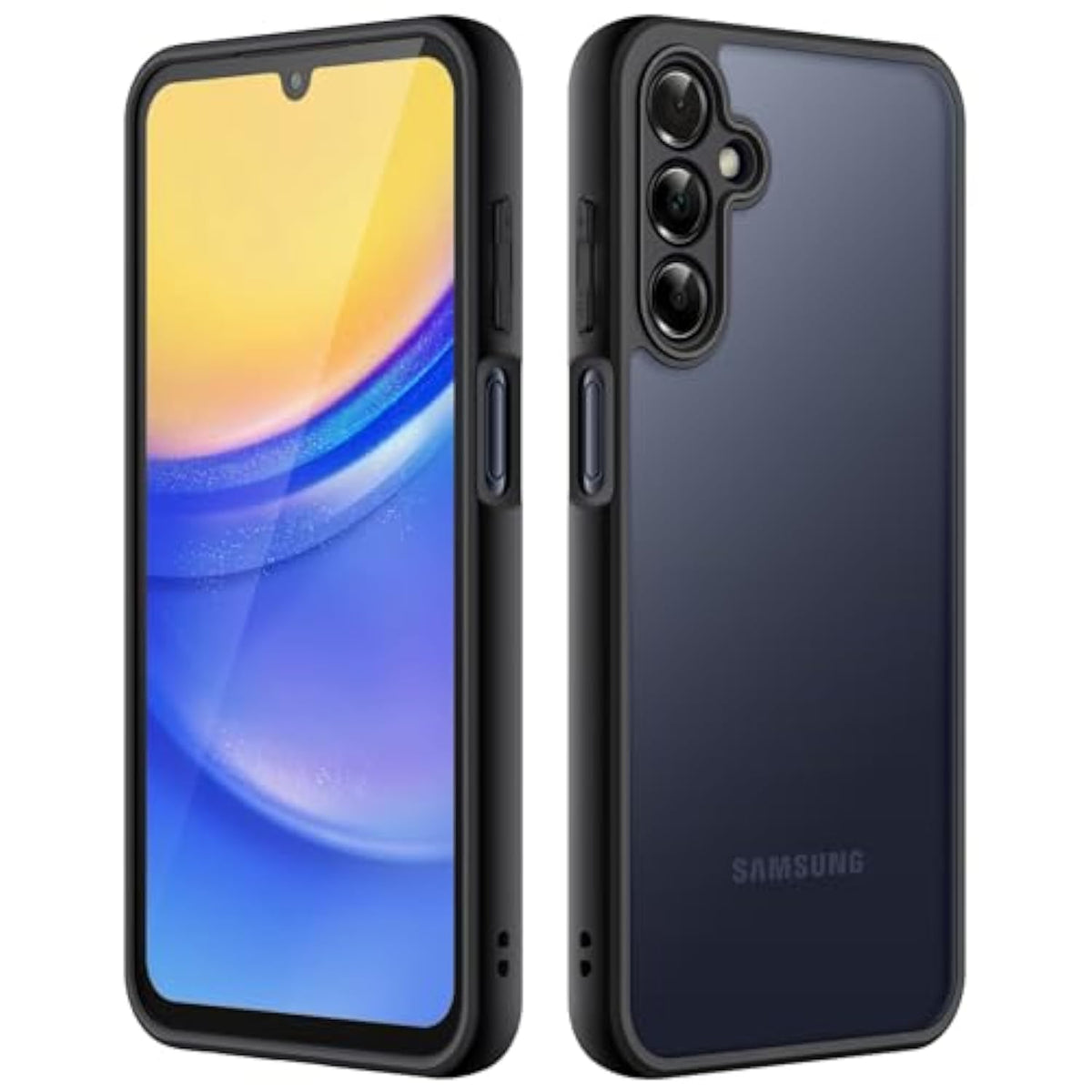 JETech Matte Case for Samsung Galaxy A15 5G / 4G 6.5-Inch, Frosted Translucent Back Protective Slim Phone Cover, Anti-Fingerprints (Black)