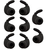 Sports Earbud Stabilizers Fins Wing Tips Ear Tips Adapters Compatible With Most In-Ear Earbuds, Anti-Slip Silicon Sport Eartips, Compatible With Sony Akg Galaxy S9 S10 Etc. 4 Pairs Black
