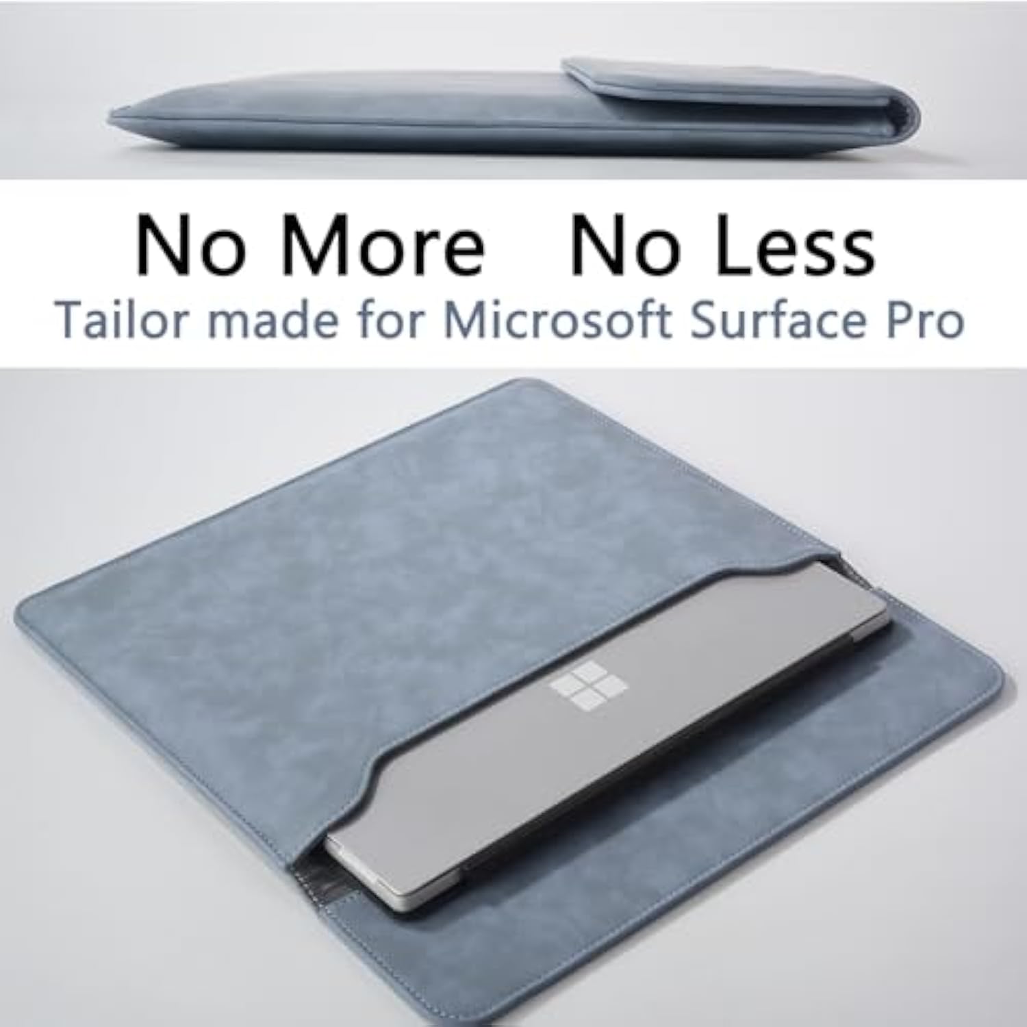 Surface Pro 11/10/9/8/7/6/5/4/Pro X Sleeve Case, For Microsoft 12-12.3-13 Inch Tablet Waterproof Ultrathin Carrying Cover (Smoke)