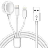 3 In 1 Phone And Apple Watch Charger Cord, Apple Watch Charging Cable Usb Compatible With Iwatch Series 10 9 8 7 6 5 4 3 2 1 Se 2/1 Ultra 2/1, Iphone 14/13/12/11/Pro/Max/Xs/X/Airpods/Ipad, 4Ft/1.3M