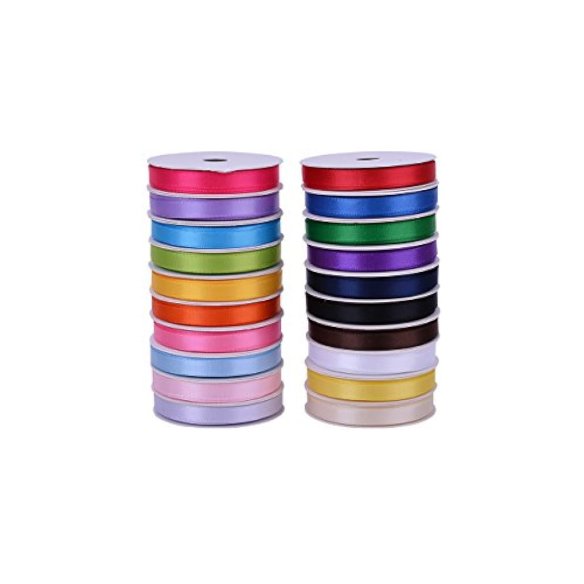 1/4 Inch Solid Double Face Satin Ribbon Set For Gift Wrapping And Hair