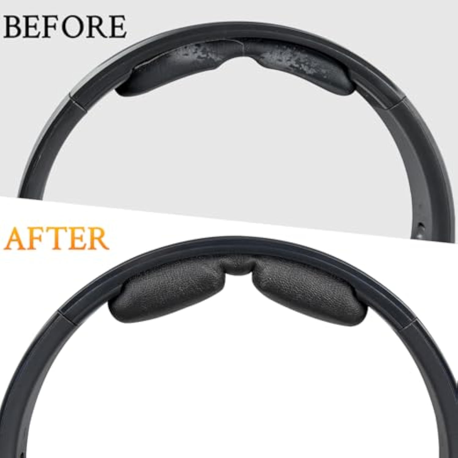 Headband Cover For Skullcandy Hesh 3/Anc/Evo Headphones, Replacement Headstrap Pad Repair Part With Added Thickness - Black