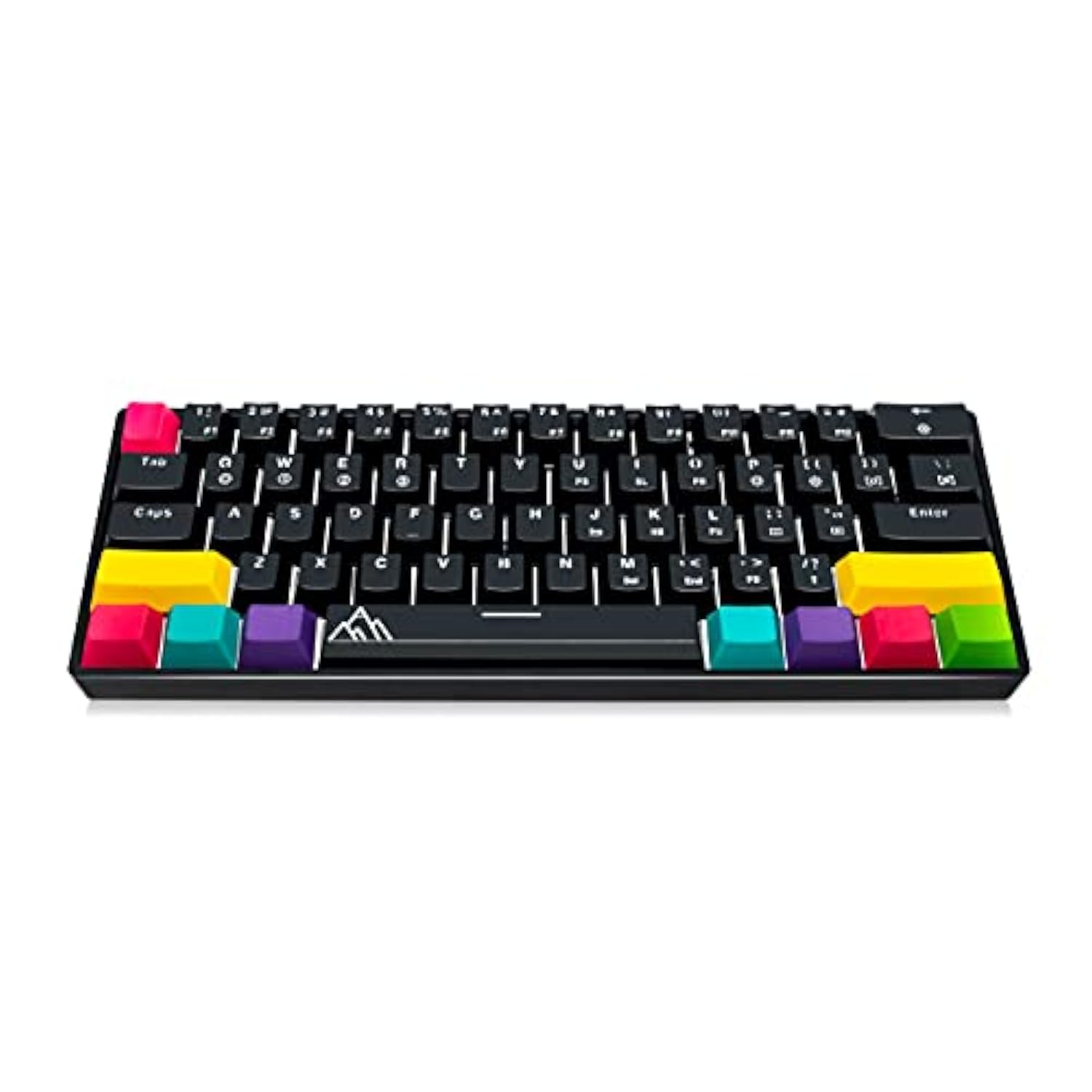 Gk61 - Hot-Swappable 60% Mechanical Keyboard With Extra Colorful Keycaps, Rgb