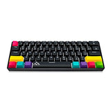 Gk61 - Hot-Swappable 60% Mechanical Keyboard With Extra Colorful Keycaps, Rgb
