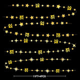 Gold 21St Birthday Decorations Number 21 Circle Dot Twinkle Star Garland Metallic Hanging Streamer Banner Backdrop For Girls Boys Cheers To 21 Years Finally Legal Bday 21St Anniversary Party Supplies