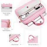 Laptop Case Bag Women Men Computer Sleeve Compatible With Macbook/Dell/Hp/Acer/Asus, Waterproof Shoulder Carrying Briefcase, Pink, 15.6-16 Inch
