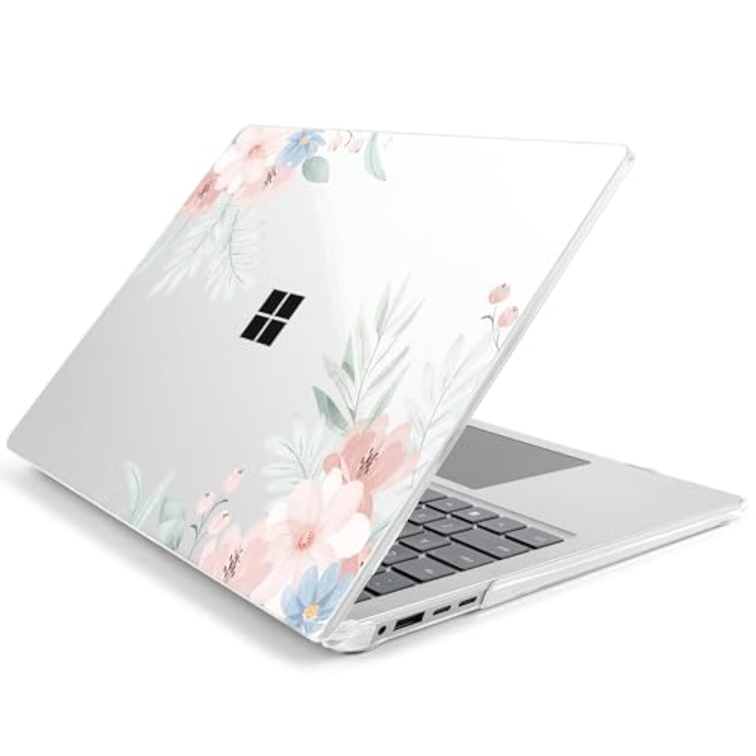 Case For 15 Inch Microsoft Surface Laptop Copilot+ Pc 2024 (7Th Ed) Model 2037 Creative Pattern Durable Scratch-Resistant Hardshell, With Keyboard Cover & Screen Protector, Cute Flower