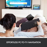 K400 Plus Wireless Touch Tv Keyboard With Easy Media Control And Built-In Touchpad, Htpc Keyboard For Pc-Connected Tv, Windows, Android, Chromeos, Laptop, Tablet - Black