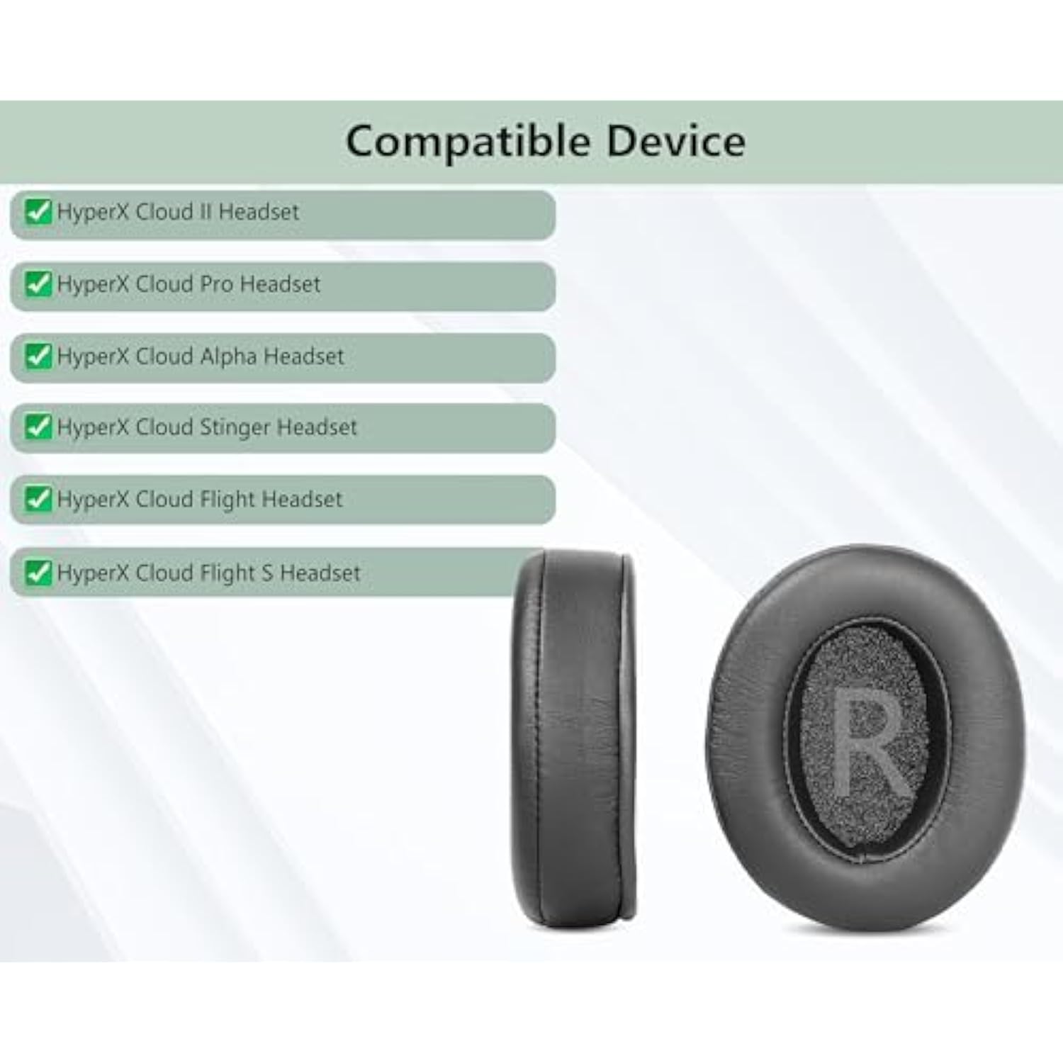 Prime Replacement Earpads Compatible With Hyperx Cloud Ii Cloud Pro Cloud Alpha Cloud Stinger Cloud Flight Cloud Flight S Headphones Ear Pads Cushion(Protein Leather/Memory Foam)