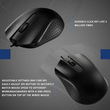 20 Pcs Wired Usb Computer Mouse Bulk 3-Button Corded Wired Mouse For Laptop Desktop Computer Mice For Pc Office School Home Supplies, Black
