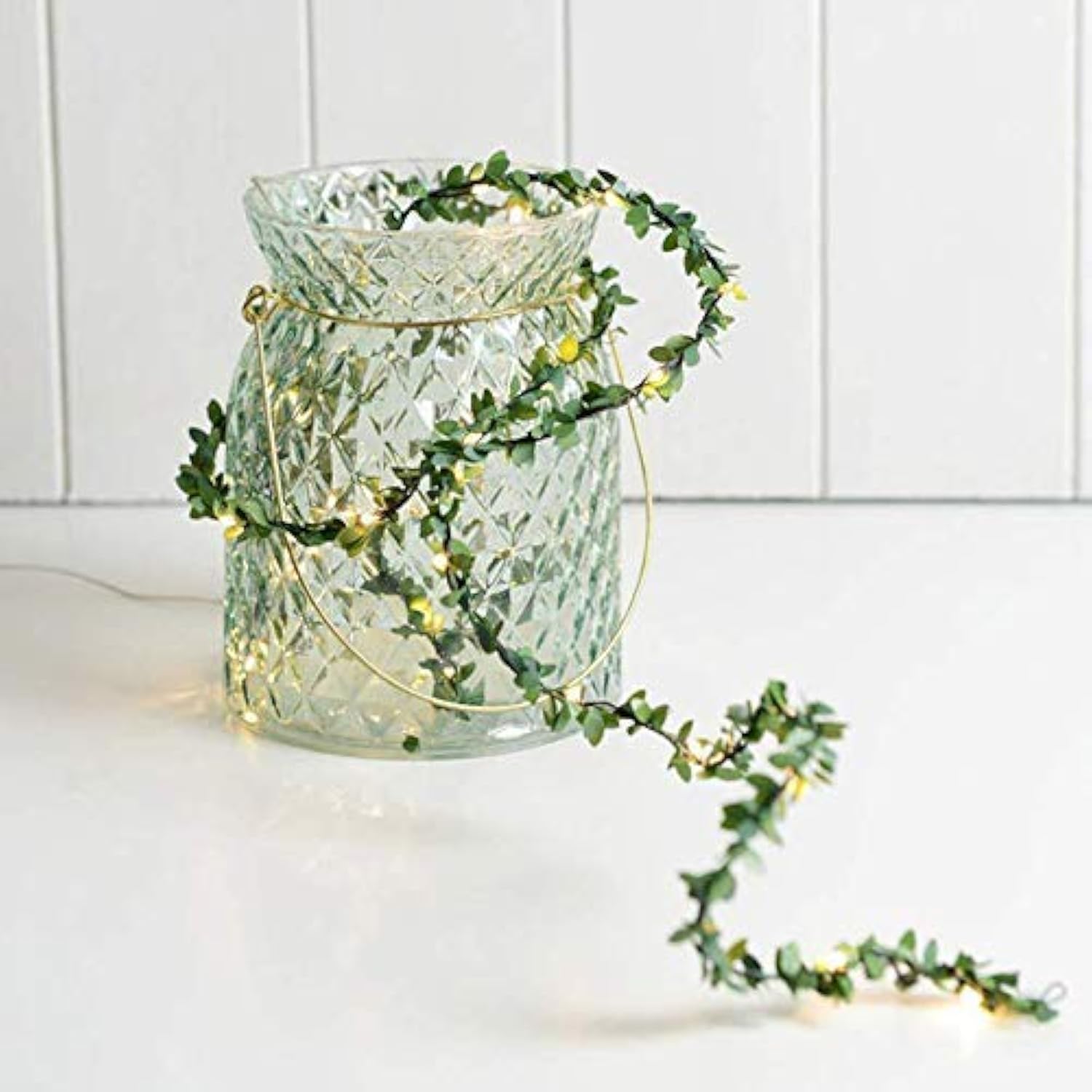 20Leds Tiny Leaf Garland Warm White Vine String Light Timer Function Wedding Party Christmas Holiday Patio Decoration 6.