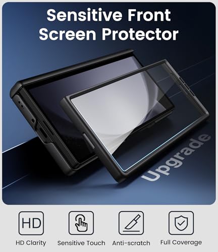for  Galaxy Z Fold 5 Case with Stand, Front Screen Protector, Hinge Protection, Slim & Rugged, Full Body Hard Cover, Daily Drop Protective