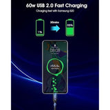 Usb C To Usb C Cable,60W 3A Fast Charging Usb C Charger Cable 3 Pack(3.3+5+6.6Ft),Type C To Type C Cable For Iphone15/15Pro/16Plus/16Promax/Ipad Air 4/Ipad Pro2022/Samsung S23