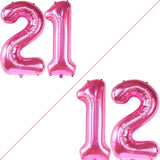 , Hot Pink 21 Balloons Number - 40 Inch | Pink 21St Balloons For Her | 21St Birthday Decorations For Girls | Happy Anniversary Decorations | Pink Birthday Decoration