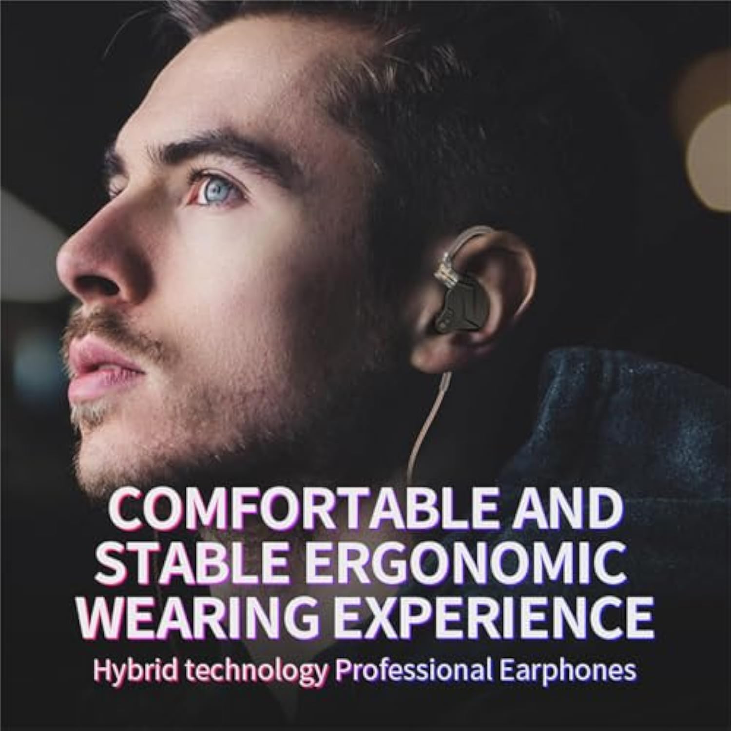 Kz Zsn Pro In-Ear Headphones, Gaming Earbuds, Hifi Kz In Ear Monitor, High Fidelity Bass Wired Earbuds Earphones With 1Dd 1Ba Hybrid Driver & 3.5Mm Audio Plug Detachable Cable (Blue Without Mic)