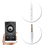 Universal 3.5Mm Jack Acoustic Hollow Air Tube Earbuds Headphones With Microphone,Anti-Radiation In-Ear Single Earbud,Wired Cell Phone Earpiece (White)