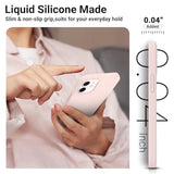 iPhone 12 6.1 Silicone Case Soft Anti-Fingerprint Flexible Bumper Chalk Pink