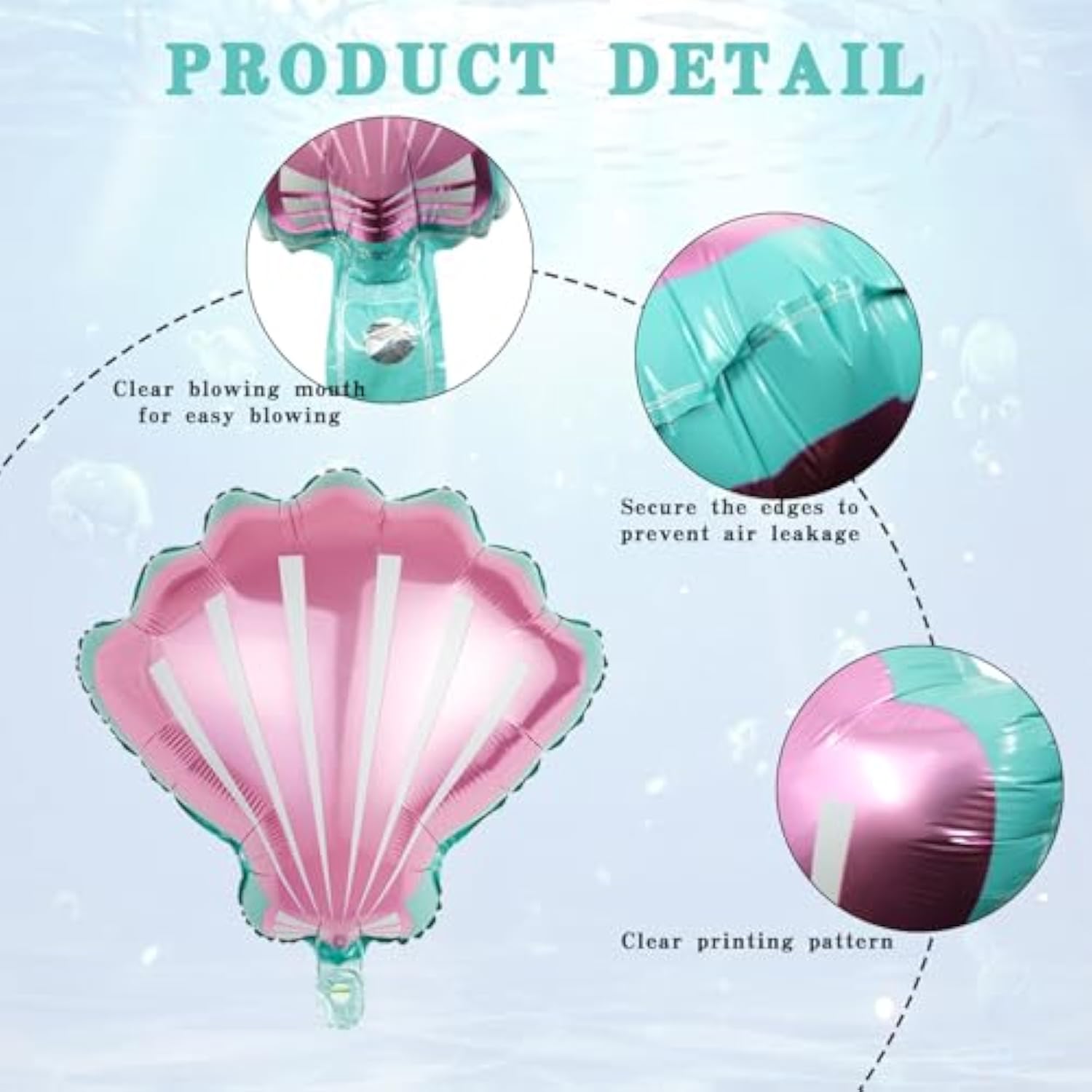 Under the Sea Animal Foil Balloons 9pcs Ocean Party Decorations