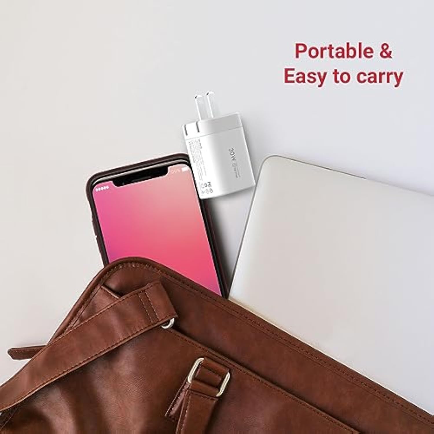 30W Usb-C Fast-Charger Adapter,(Foldable) Pd Wall Charger Block Pd Qc 3.0 Pps Dual Port Type C Charger For Iphone16/15/14/13,Samsung S21/S22,Note 20,Pixel 7/8 Pro,Ipad, Airpods.