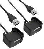 Compatible for Fitbit Versa 2 Charger Replacement USB Charging Cable Dock Stand with 3.3ft for Fitbit Versa 2 Health and Fitness Smartwatch-2 Pack