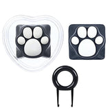 2 Pack Keyboard Keycaps Metal And Rubber Keycaps Grey Keycaps Cute Cat Paw Key