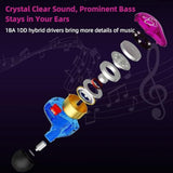 Easy Kz Zst Colorful Hybrid Banlance Armature With Dynamic In-Ear Earphone 1Ba+1Dd Hifi Headset Kz In Ear Monitors Headphones Wired Earbuds Iem Earphones Gaming Earbuds (Colorful Without Mic)