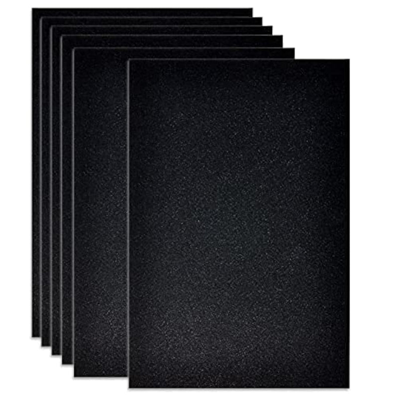 36 Black Glitter Card Stock Halloween Paper Pretty Glittery Stationary Sheets