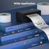 Bluetooth Thermal Shipping Label Printer, Portabel Label Printer, Address Label Maker Machine With Tape For Small Business, 4X6 Thermal Labels Printer For , Ebay, Usps, Shopify, Etsy, Etc