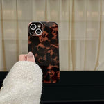 Tortoise Shell Retro Phone Case Compatible With Iphone 13 2021 Chic Amber Brown Leopard Stylish Classic Soft Slim Protective Cover For Iphone13 6.1Inch