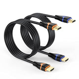 4K Hdmi Cable 6.6Ft 2-Pack, Hdmi To Hdmi Cable High Speed Hdmi Cord 2.0 Ultra