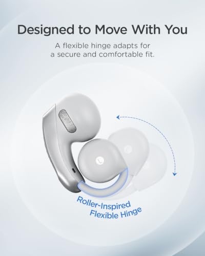 AuraHalo G1 Open-Ear Earbuds, True Wireless Clip-On Headphones with 4 Mic, 13.4mm Dynamic Drivers, Clear Calls, Bluetooth 5.3 Ear Buds for