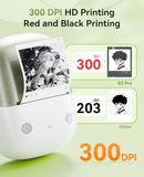 B2 Pro Label Maker Machine, 300Dpi Hd Thermal Photo Label Printer, Support Red -Black Dual Color Printing, Sticker Printer For Home, Business And Office, Came With 1 Roll Label,Green
