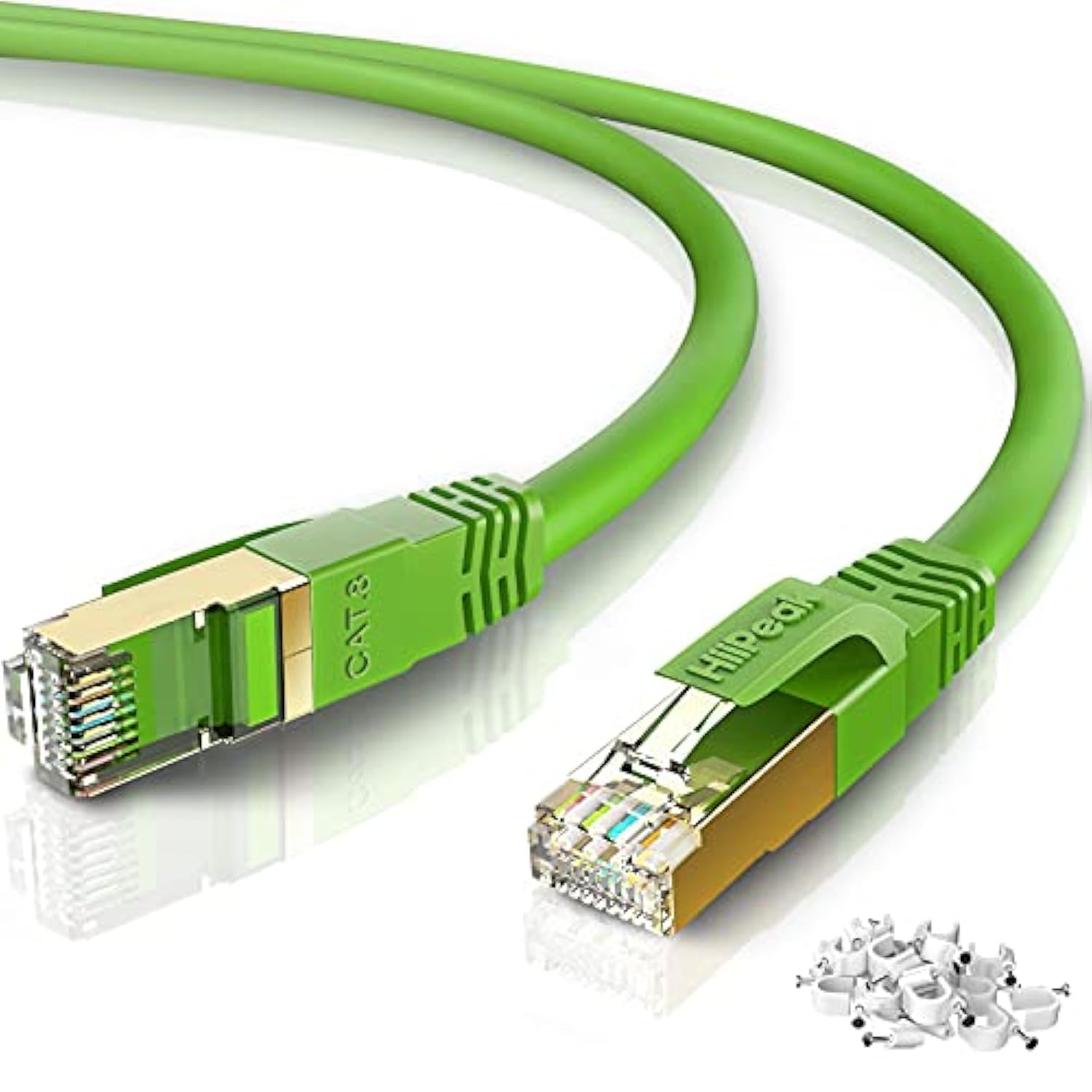 Cat8 Ethernet Cable, Indoor&Outdoor, Heavy Duty High Speed 26Awg Cat8 Network