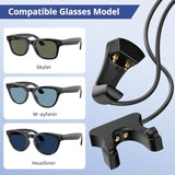 Charging Cable Compatible With Meta Smart Glasses 1.5M/4.92Ft, Portable Charging Cable Works With W-Ayfarer, Skyler And Headliner Smart Glasses, Connects To The Charging Case For Seamless Use.
