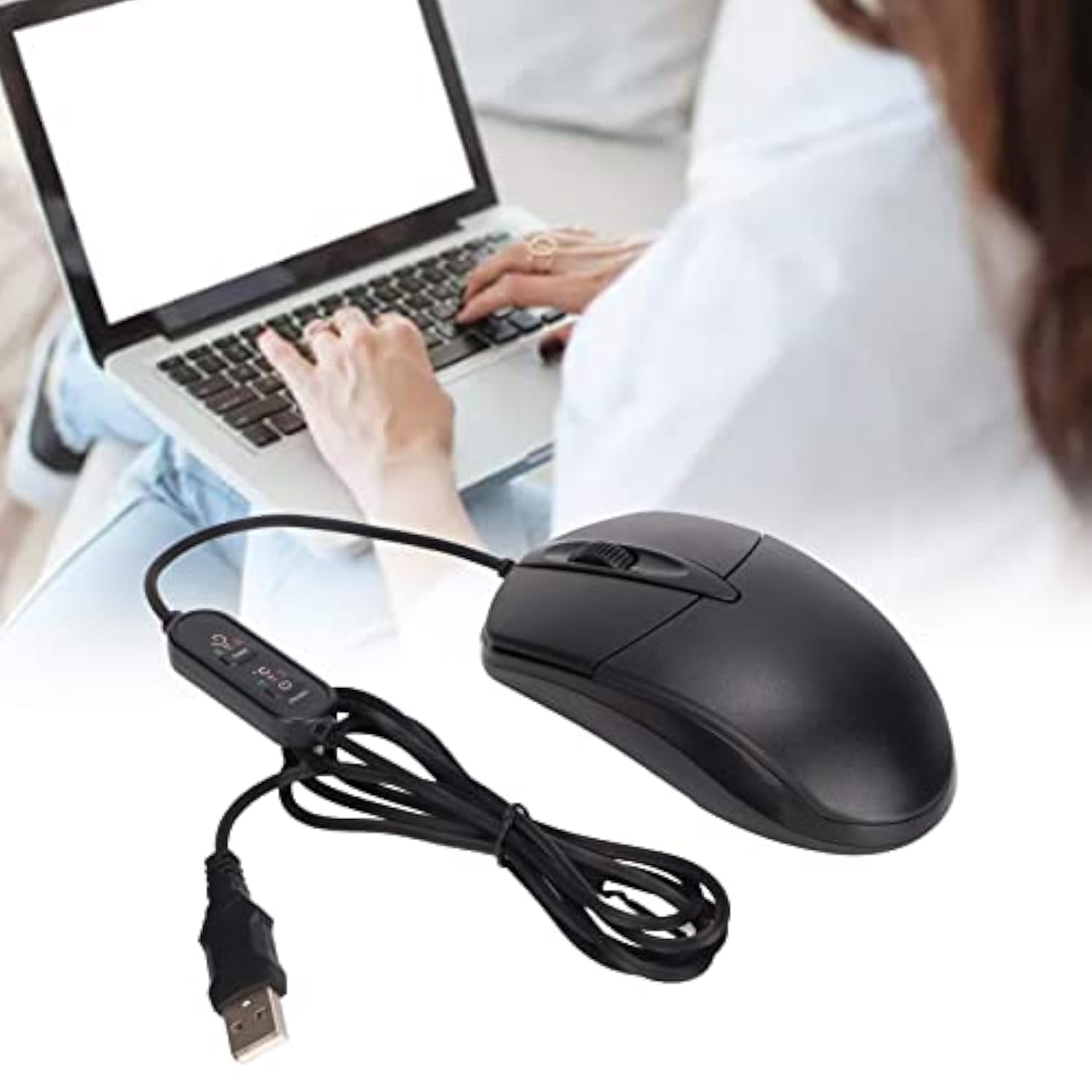 Usb Heated Mouse,3 Levels 1600Dpi Wired Heating Mouse Adjustable Heating Mouse For For Os X System Desktop Laptop