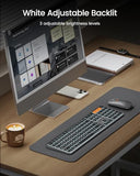Backlit Bluetooth Keyboard And Mouse For Mac, Km100-A Full Size Wireless Keyboard Mouse For Mac, Multi-Device Rechargeable For Macbook Pro/Air, Iphone, Ipad, Space Gray