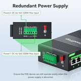Industrial 8 Port Gigabit Poe++ Switch, 8 X 90W Ports @120W, With Power Supply, Din-Rail Mount, For Ptz Cameras, Voip Phones, Wireless Aps