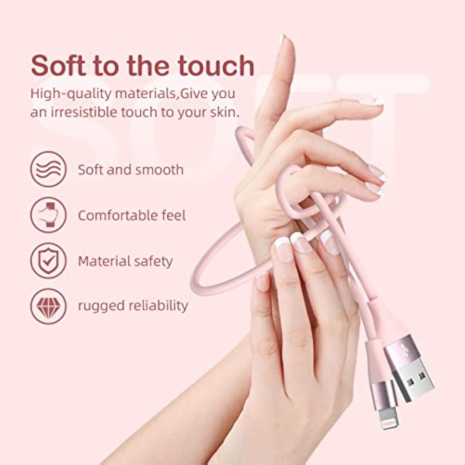 10FT iPhone Charger Cord Compatible with iPhone 13 12 11 Pro Max XR XS X 8 7 6 Plus SE and More - 3 Pack