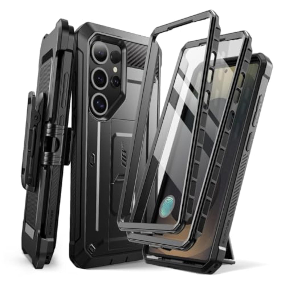 Samsung Galaxy S25 Ultra SUPCASE Case with Screen Protector, Black