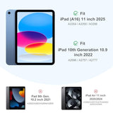 Compatible With (A16) 11Th Generation Case 11 Inch 2025, For 10Th Generation Case 10.9 Inch 2022 With Pencil Holder, Slim Trifold Stand Protective Cover With Soft Tpu Back, Black