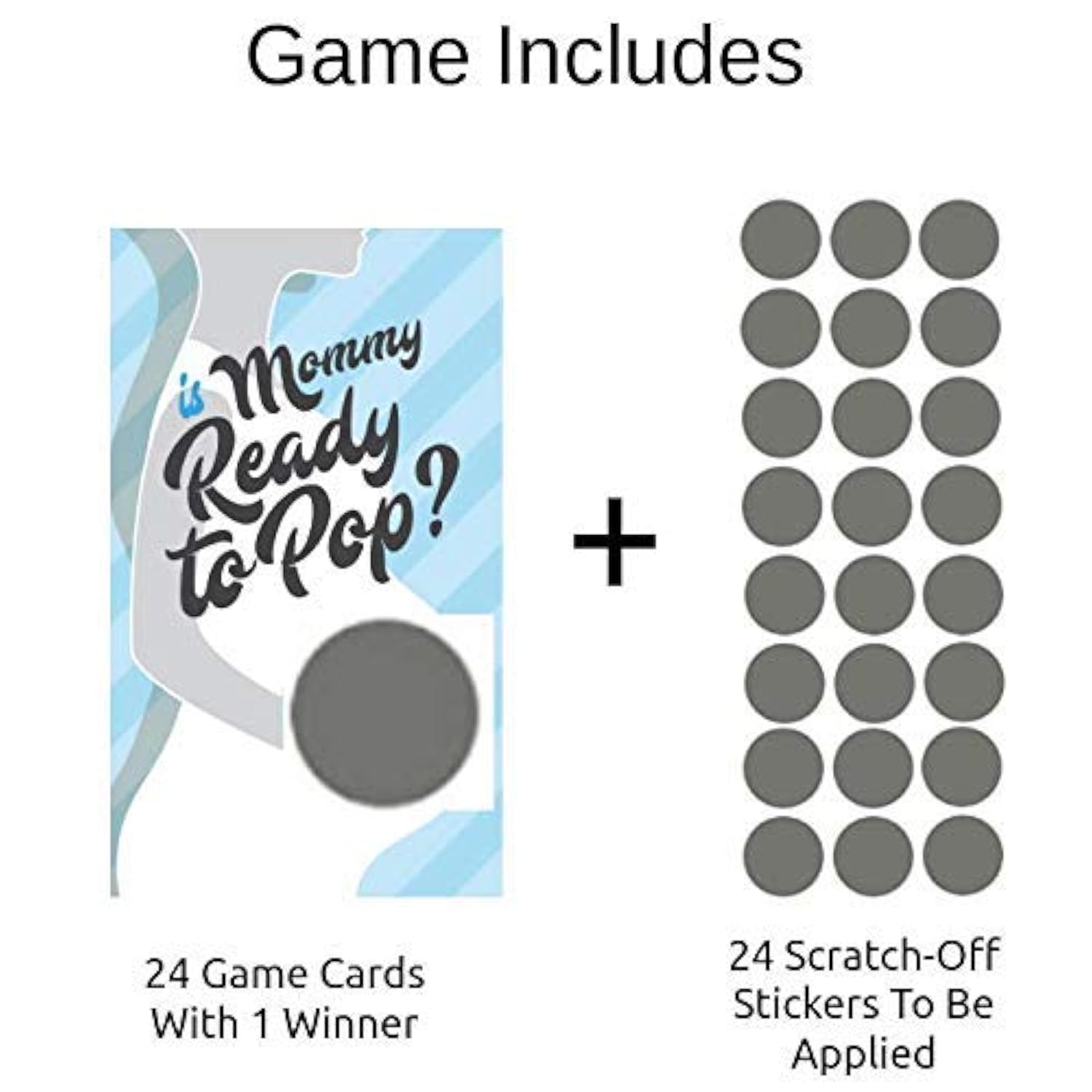 Is Mommy Baby Shower Scratch Off Game | 24 Cards | Boy Baby Shower Scratch Off Tickets | Baby Shower Scratchers | Boy Baby Shower Game Ideas