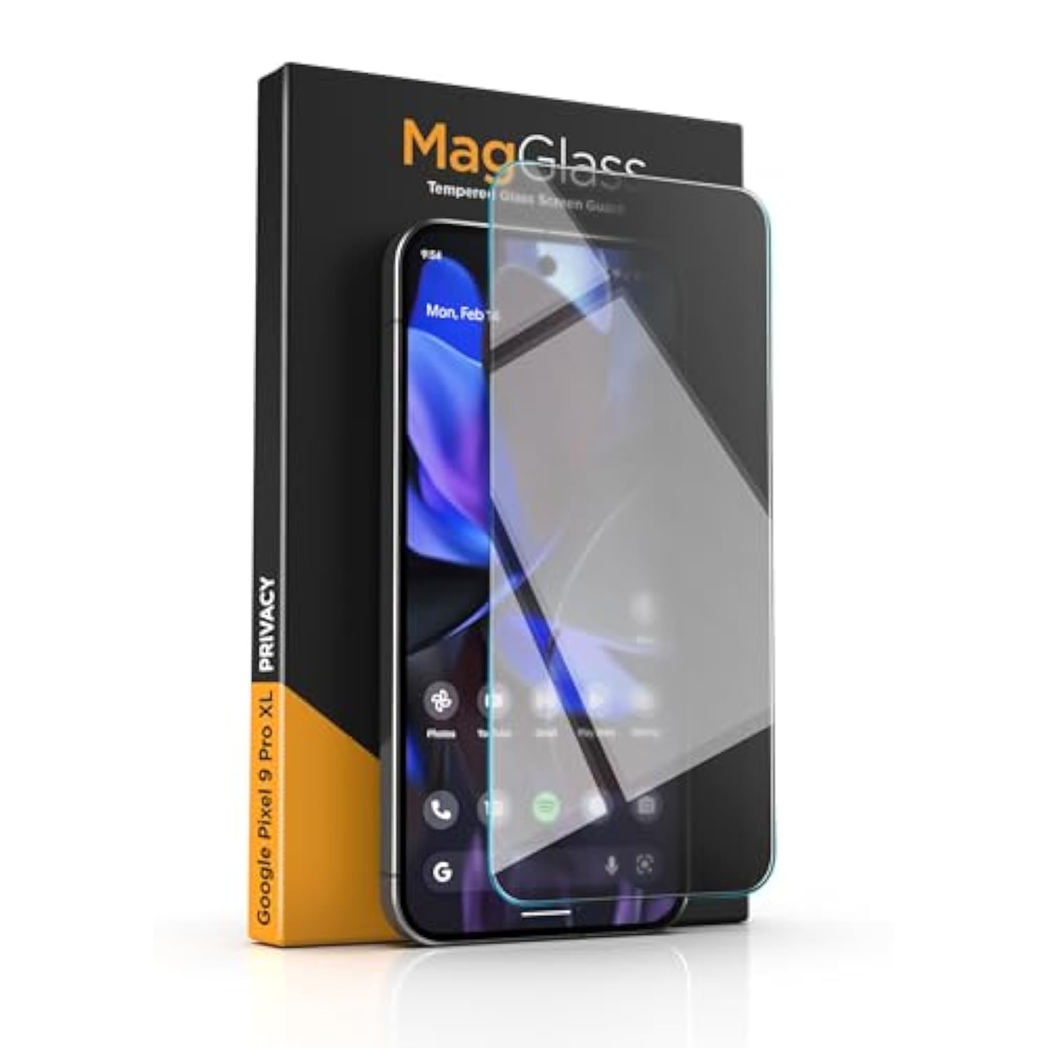 Tempered Glass For Google Pixel 9 Pro Xl Privacy Screen Protector (Fingerprint Unlock Compatible) With Easy Install Alignment Applicator (6.8")
