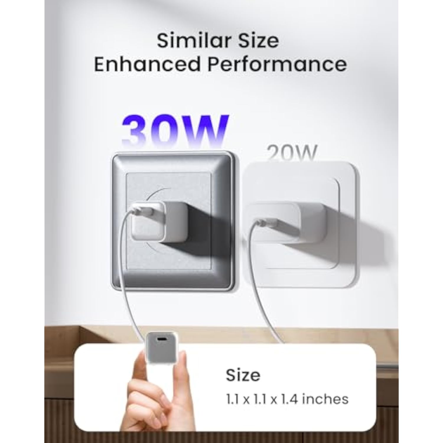 30W Fast Wall Charger, Usb C Charge Block With Gan Iii Tech, Pd3.0 Pps Foldable Charger For Iphone 16/15 And More Series, Galaxy, Ipad, Compatible With Magsafe (1 Pack)