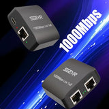 Ethernet Splitter 1 To 2 1000Mbps Internet Cable Splitter 1 In 2 Out High Speed Either Network Splitter Gigabit Dual Lan Rj45 Port Router Switch Work With Cat6/7/8 Cable