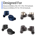 Replacement Foam Ear Tips For Bowers & Wilkins Pi8 / Pi7 / Pi7 S2 / Pi6 / Pi5 / Pi5 S2 Earbuds, Ultimate Comfort, 3 Pairs (S/M/L, Black)