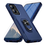 For Motorola Moto G Stylus 5G 2024 Case [15 Ft Military Grade Drop Protection] With 2X Tempered Glass Screen Protector, Heavy-Duty Shockproof Kickstand Case For Moto G Stylus 5G 2024 Dark Blue
