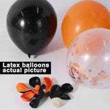 Halloween Birthday Party Decorations Glitter Banner Foil Curtain Black Orange Balloons Bat Stickers