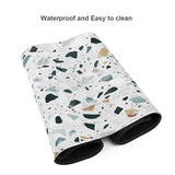 Laptop Mouse Pad Terrazzo Seamless Stone Desk Mat With Stitched Edges 31.5X 11.8 Inch Non-Slip Large Keyboard Rubber Writing Table Mat For Office Home