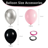 Gender Reveal Pink And Black Balloons Arch Kit,30 Pcs Latex Balloon Birthday Decorations With Black?Pink And Silver Balloons For Women’S Birthday Bridal Wedding Anniversary