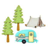 Hittin The Trail Camping Buttons Set